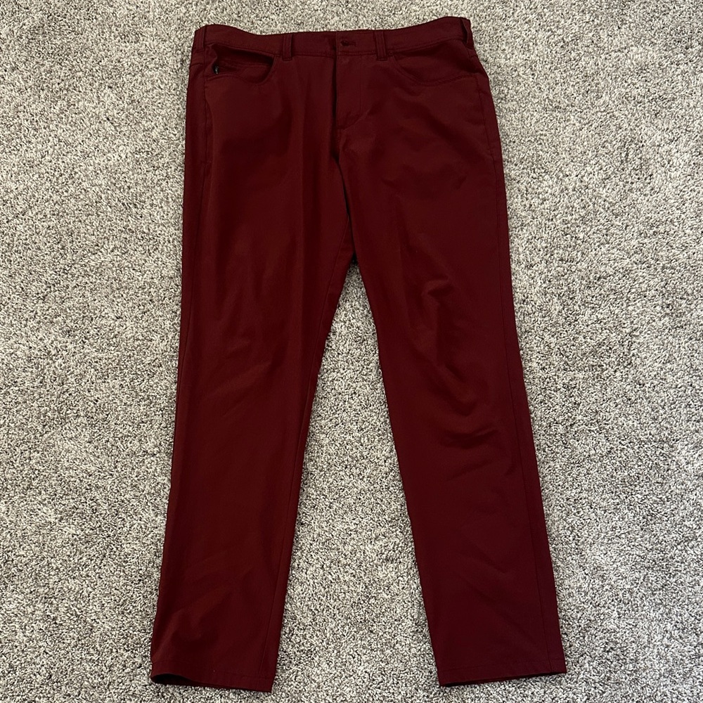 Mizzen+Main Burgundy Chinos 34Wx32L
